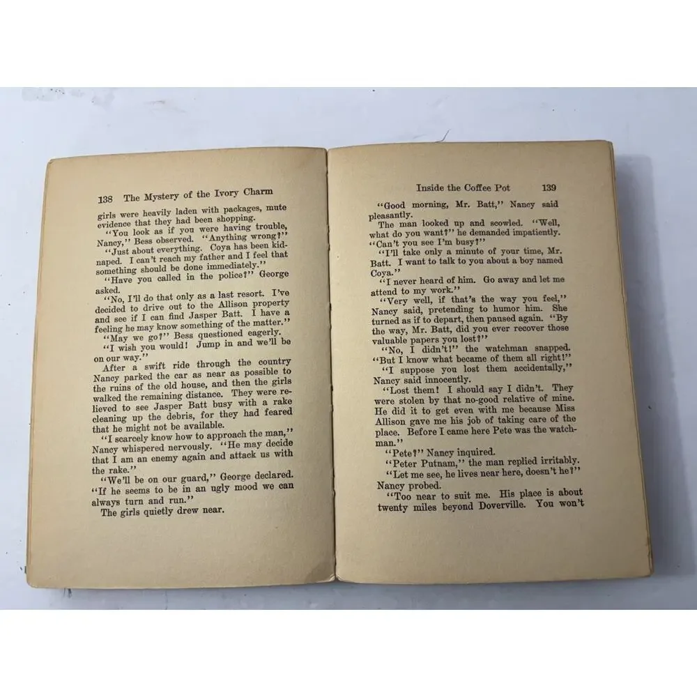 1936 Nancy Drew: The Mystery of the Ivory Charm | Carolyn Keene HC 1st Edition